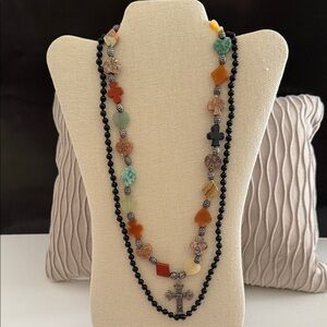 Multicolor Beaded Necklace Set Monet black necklace